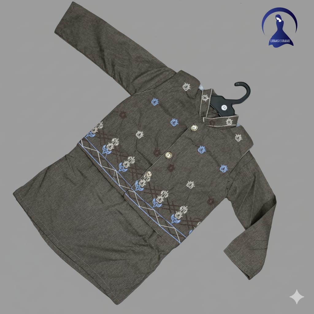 Boys' Embroidered Kurta and Waistcoat Set