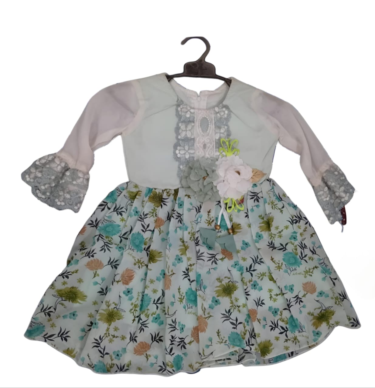 Floral & Lace Dress for Little Dreamers
