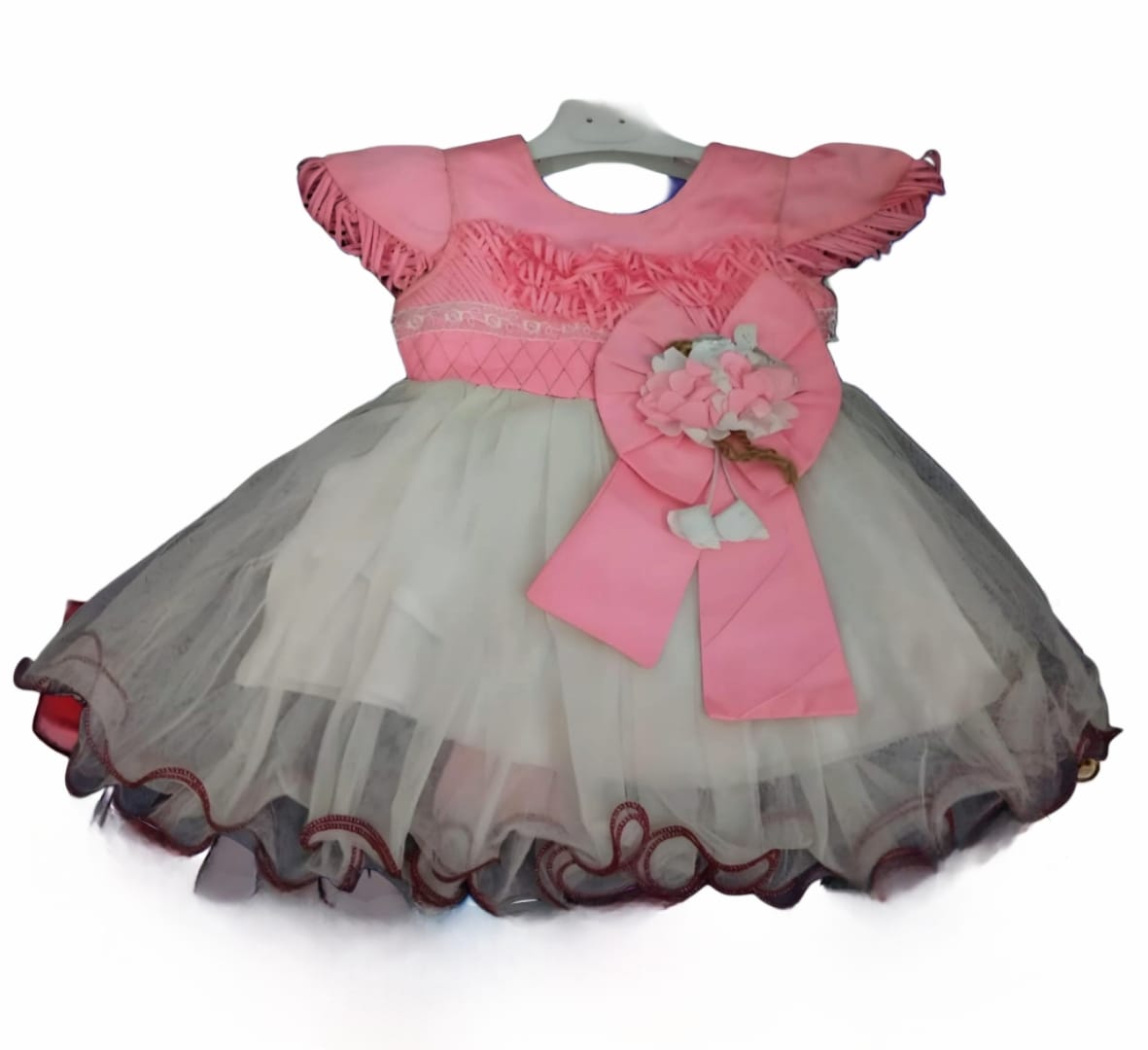 Floral Embroidered Chiffon & Net Frocks