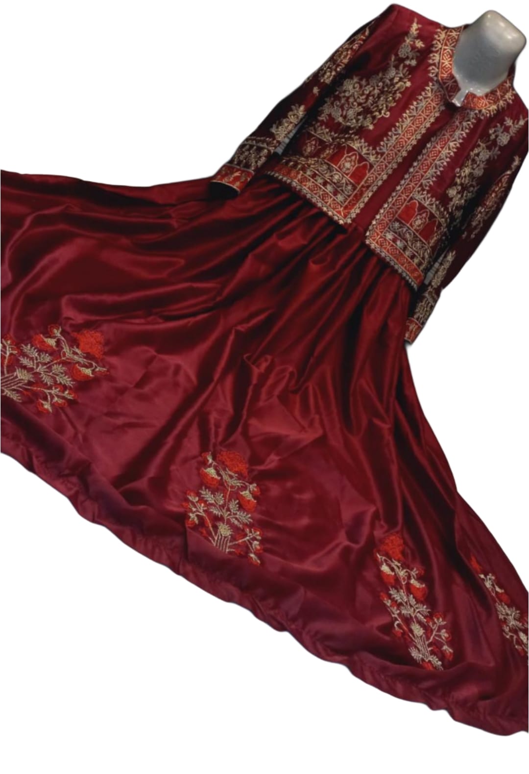 Embroidered Bunch Maxi with Separate Koti (2-Piece Set)