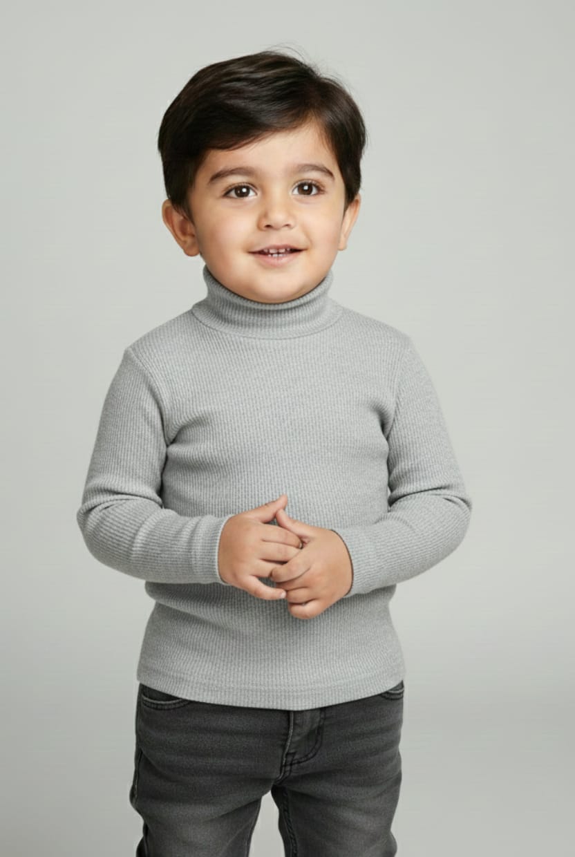 Kids' Cozy High-Neck Jersey