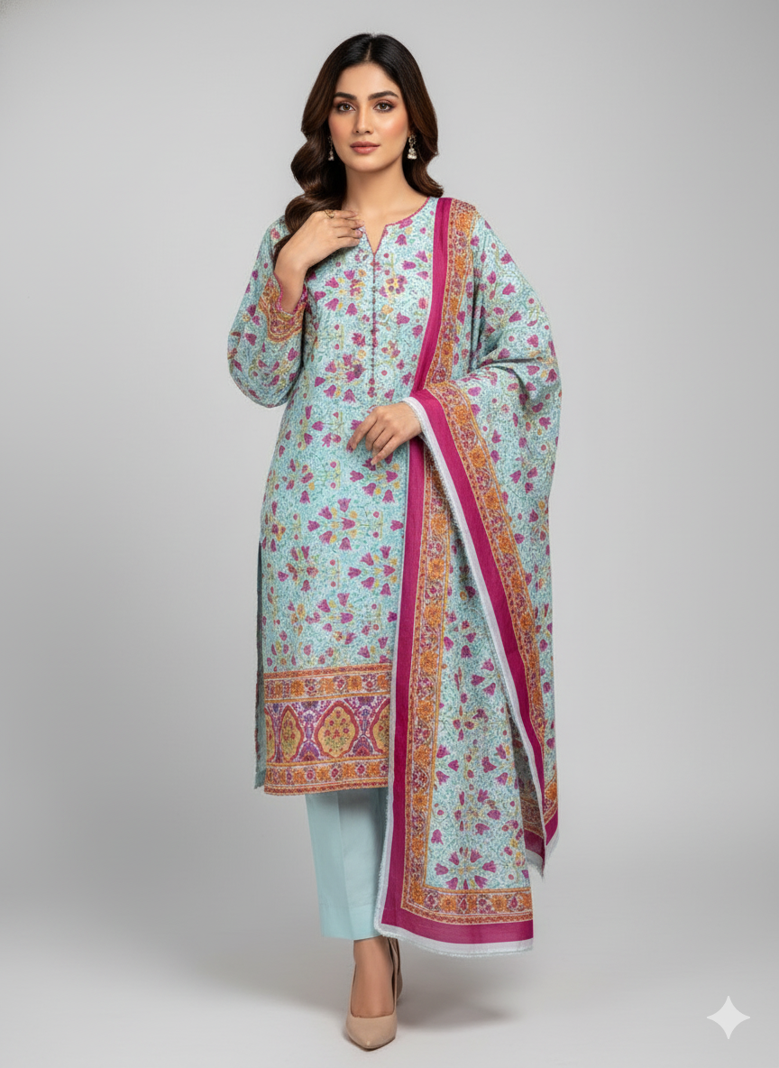 SALINA Digital Printed 3-Piece Unstitched Lawn Suit