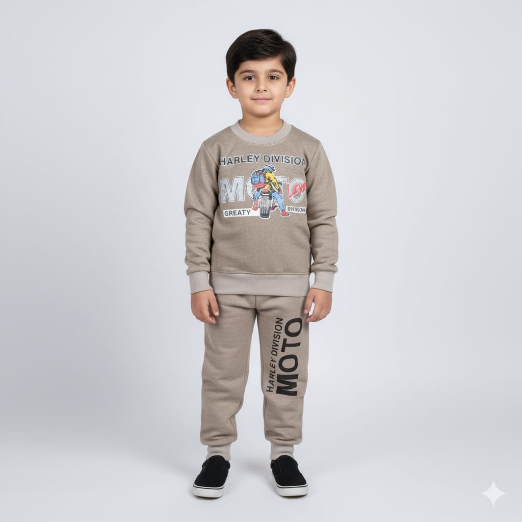 Kids' Motor-Print Winter Collection Suit