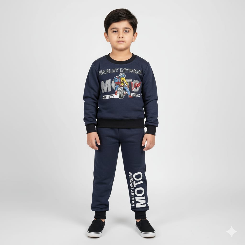 Kids' Motor-Print Winter Collection Suit