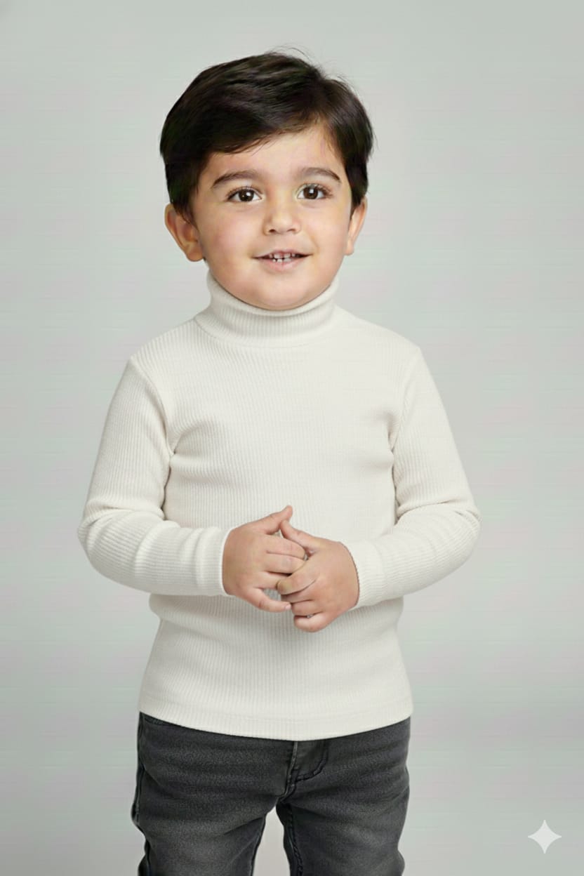 Kids' Cozy High-Neck Jersey