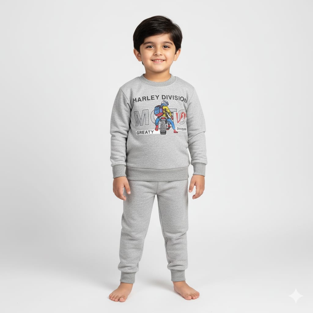 Kids' Motor-Print Winter Collection Suit