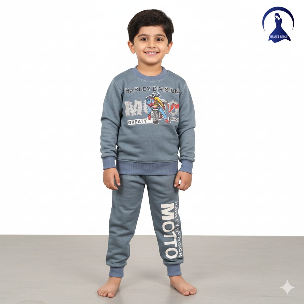 Kids' Motor-Print Winter Collection Suit