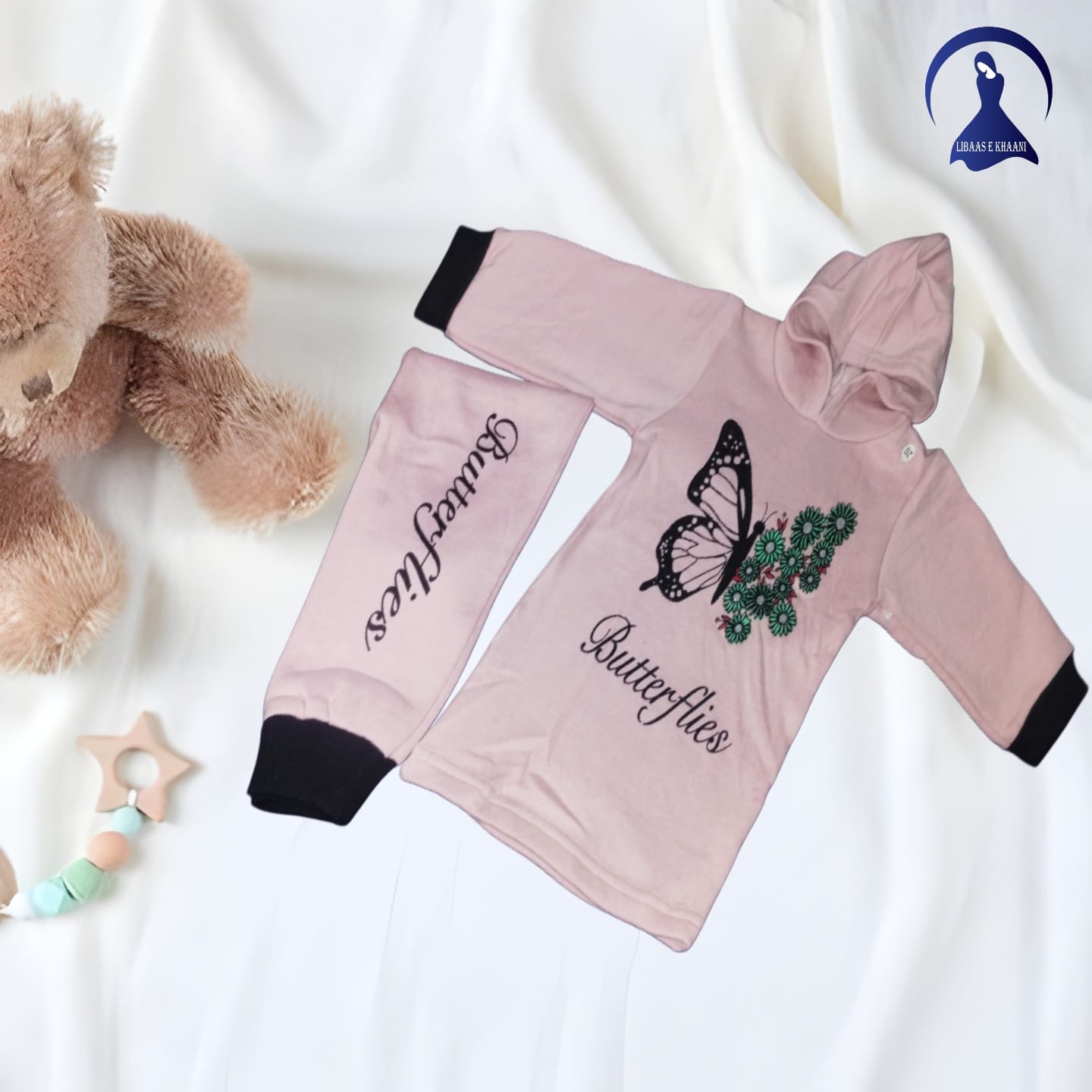 Girls' Butterfly Hooded Tunic Winter Suit