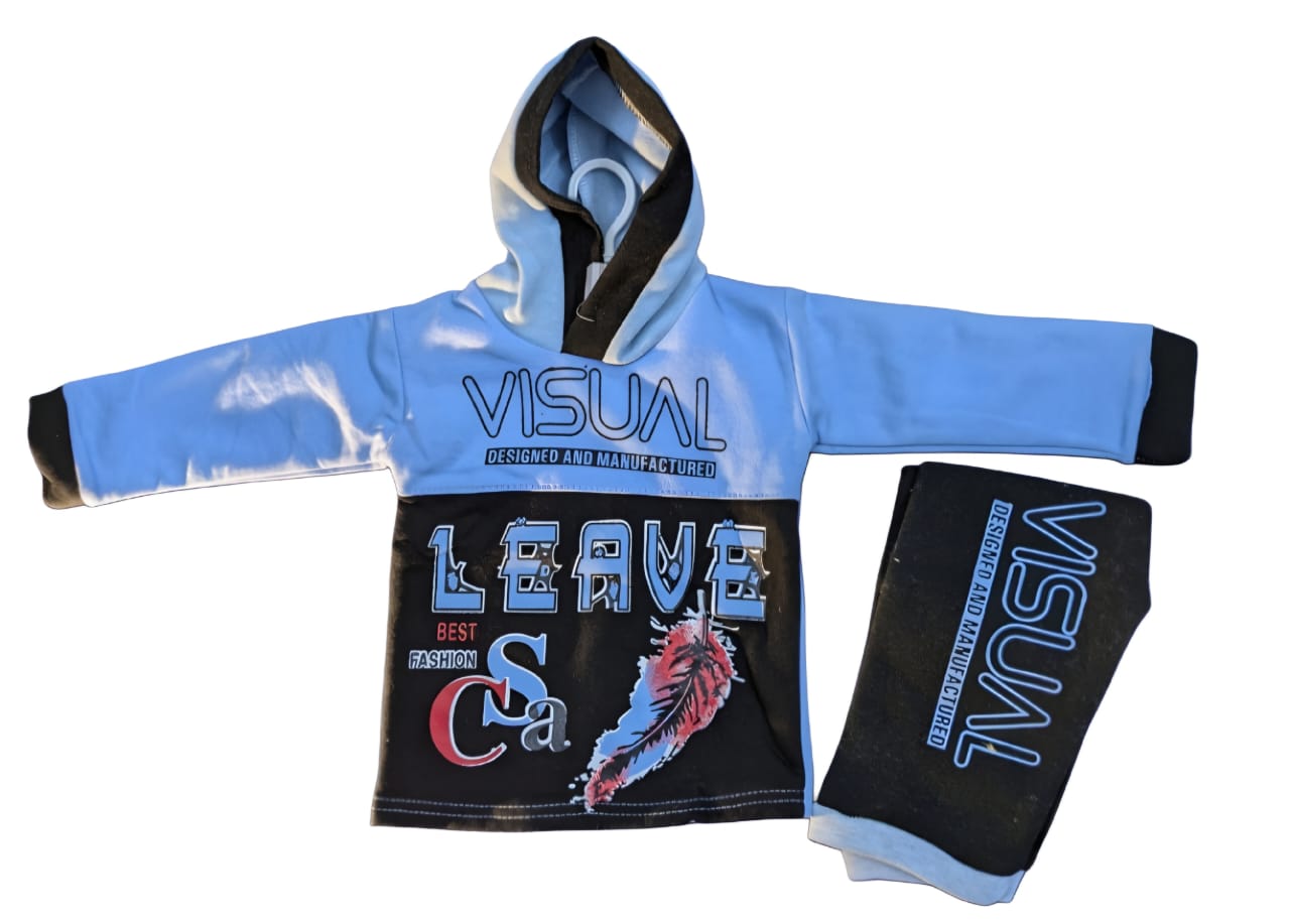 Visual Leave Graphic Hoodie Set