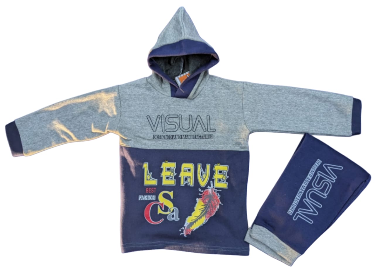 Visual Leave Graphic Hoodie Set