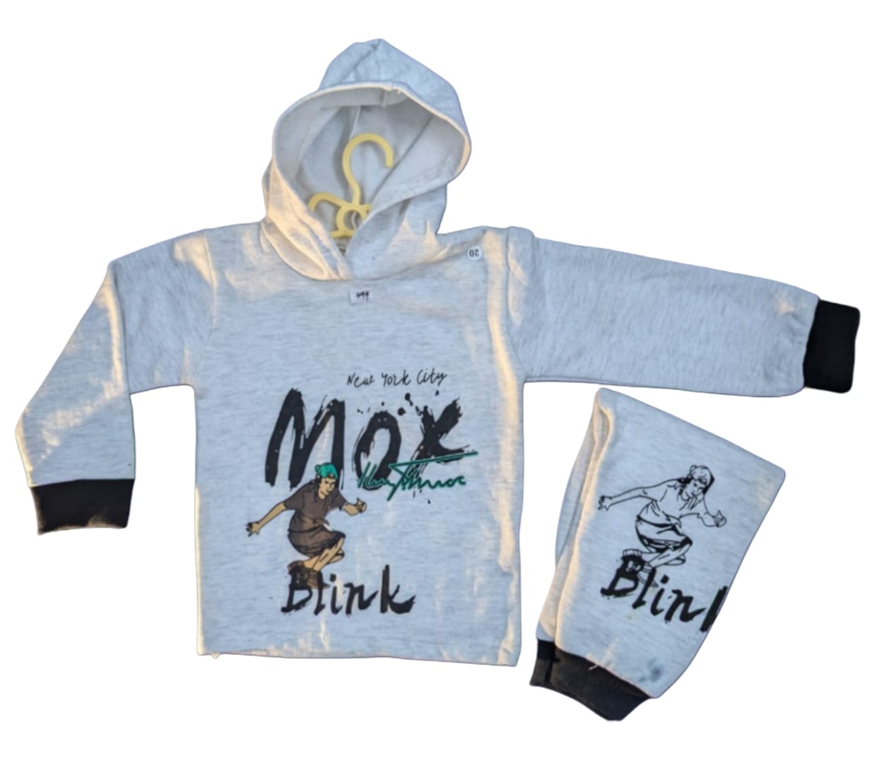 Teal Skater Style Hoodie Set