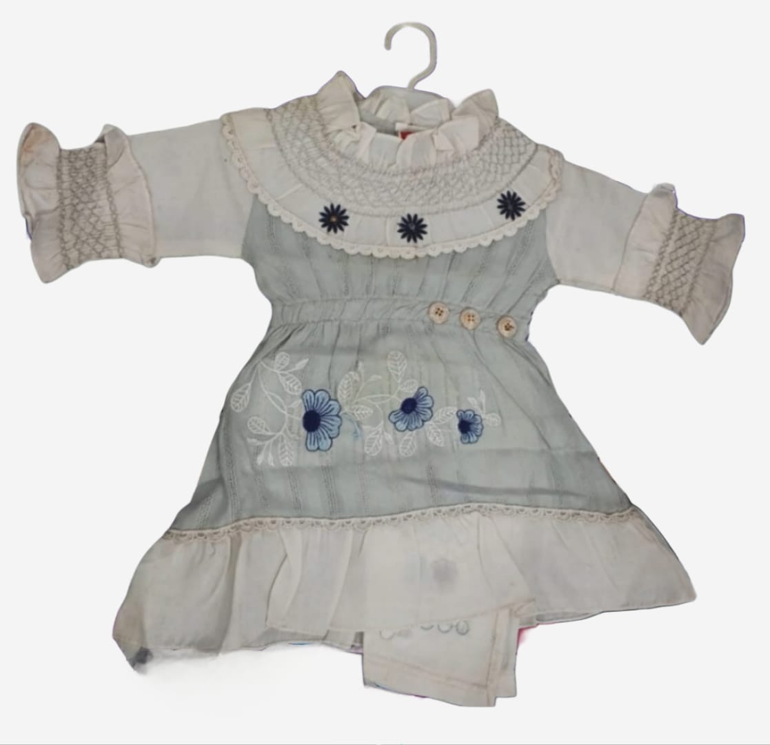 Embroidered High-Low Frock in Soft Cotton