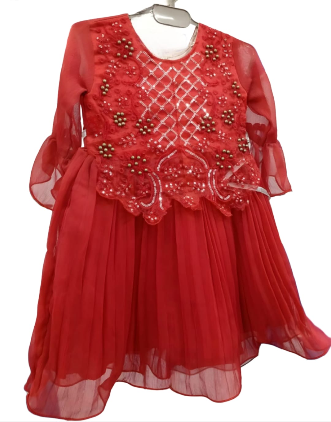 Elegant Ruffled Layered Gown for Girls