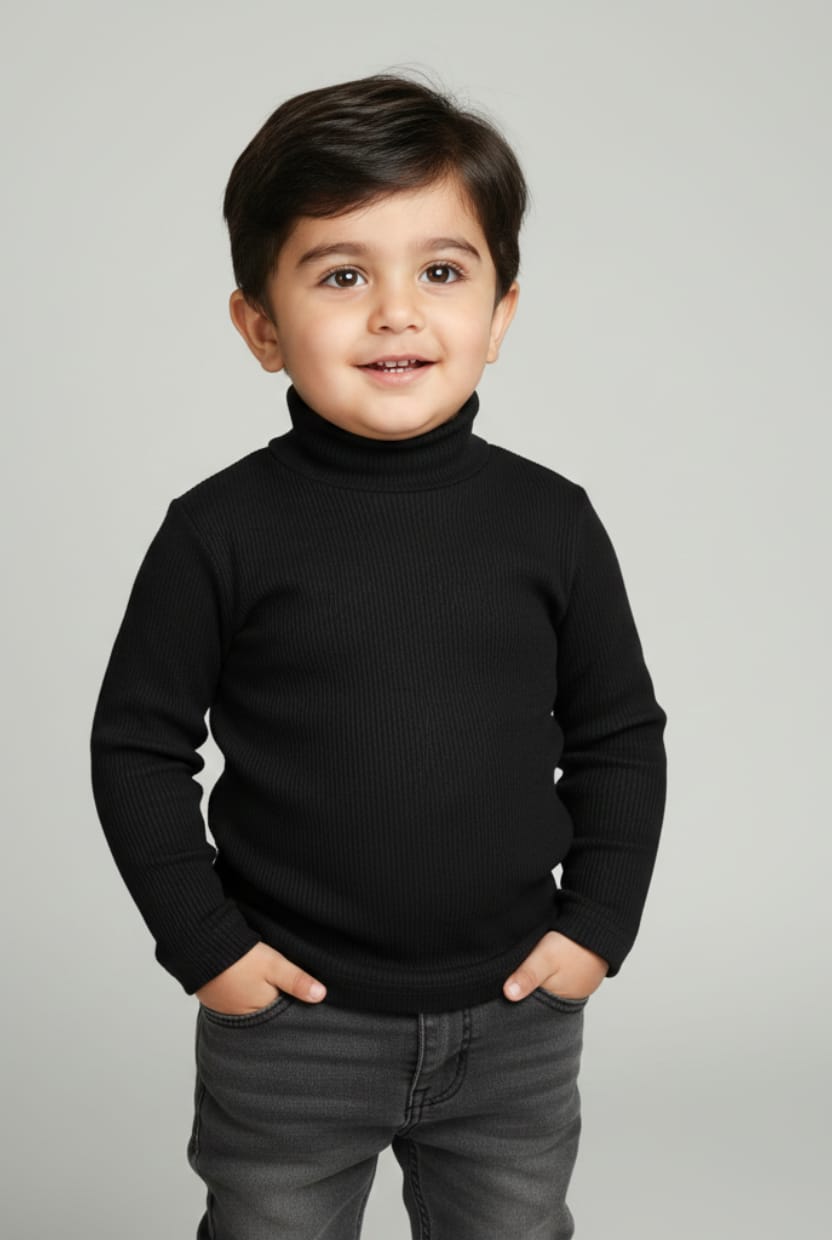 Kids' Cozy High-Neck Jersey