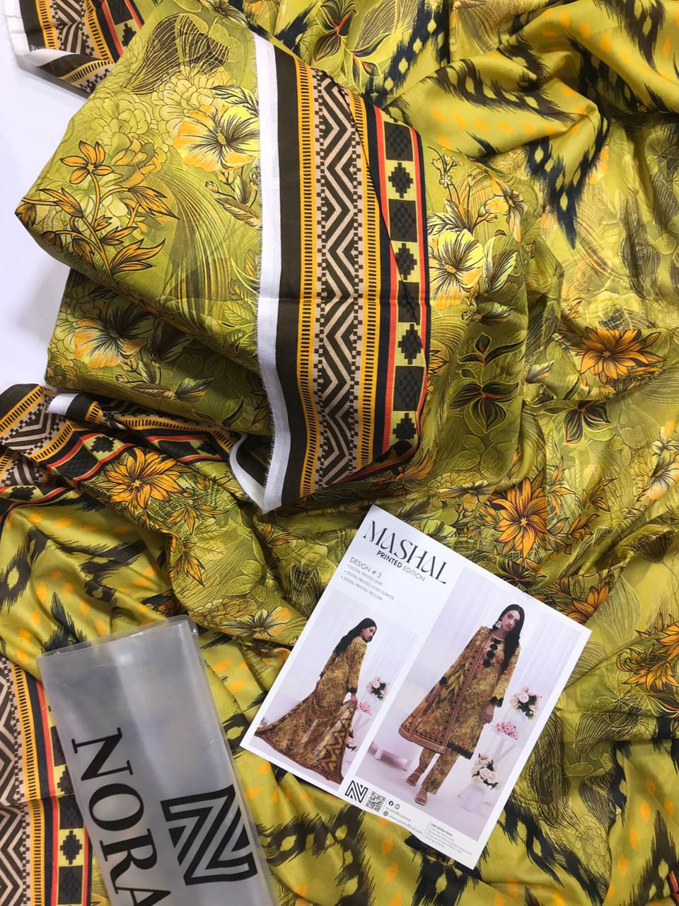 MASHAL Digital Premium Printed 3 Piece Unstitched Lawn Collection 2025