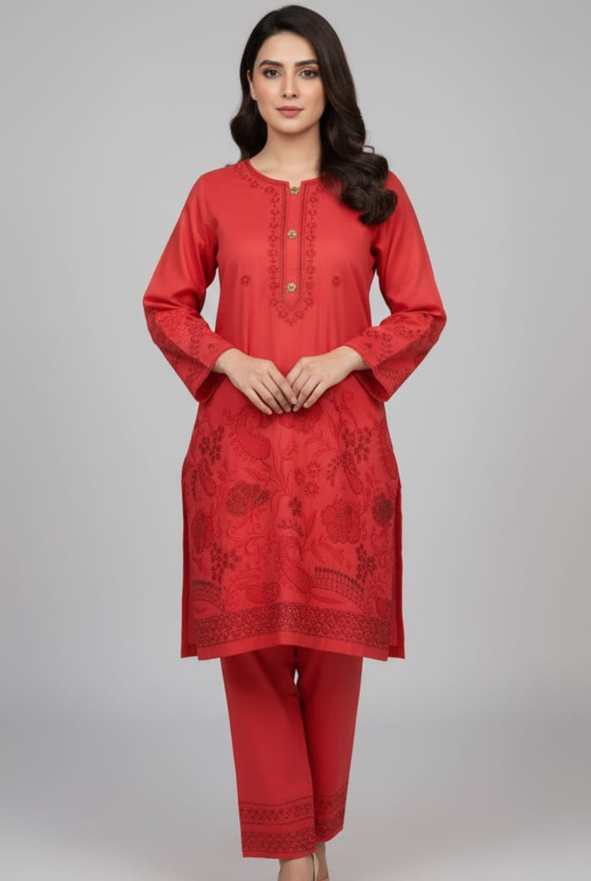 The Classic Embroidered Cotton 2-Piece Set