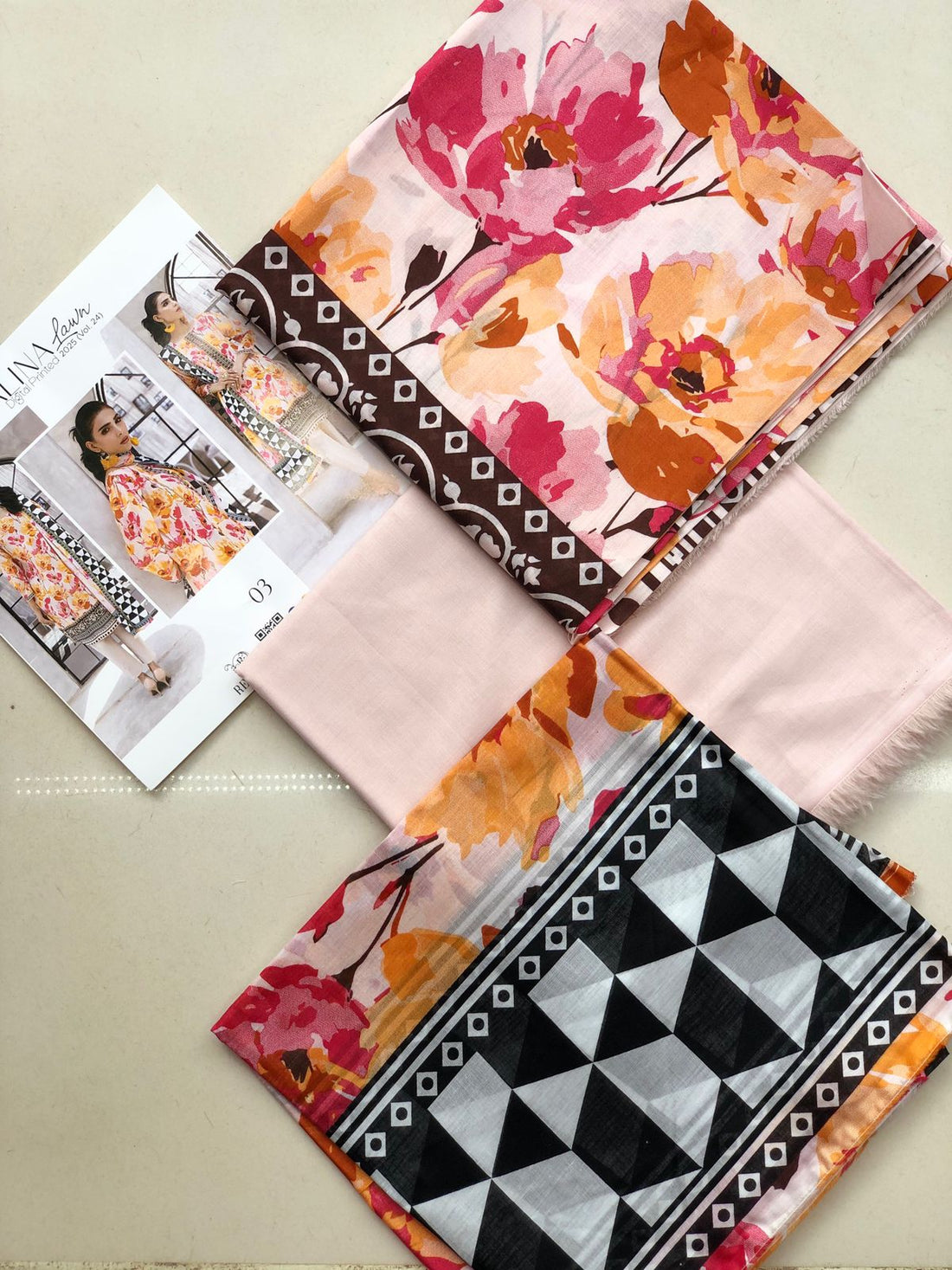 SALINA Digital Printed 3-Piece Unstitched Lawn Suit