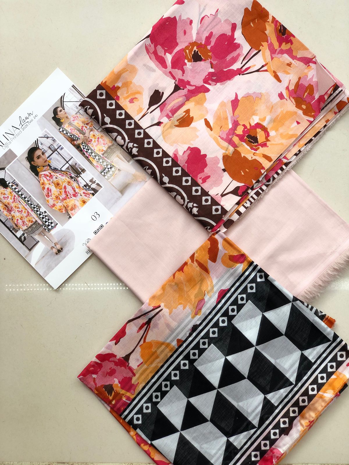 SALINA Digital Printed 3-Piece Unstitched Lawn Suit