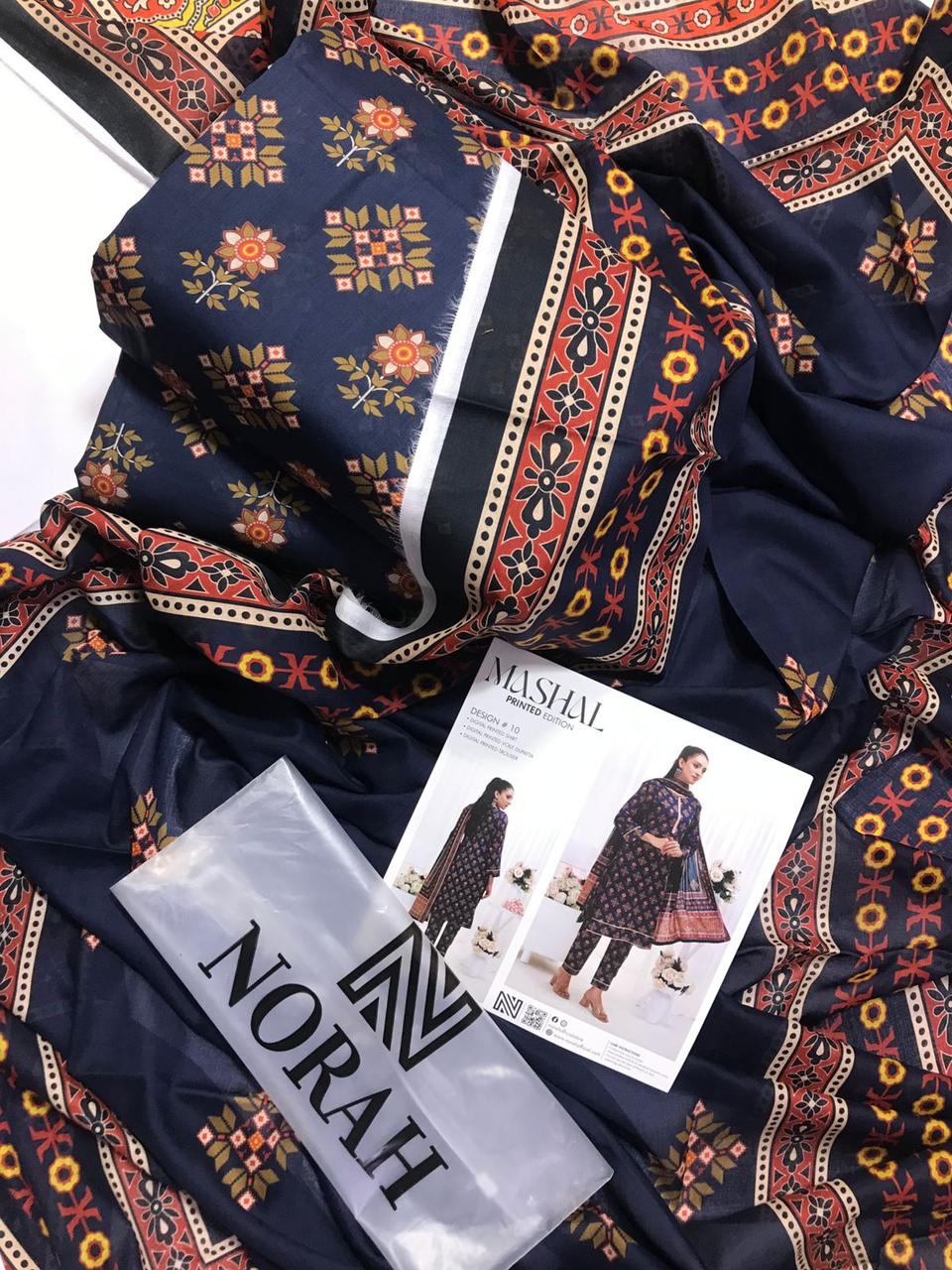 MASHAL Digital Premium Printed 3 Piece Unstitched Lawn Collection 2025