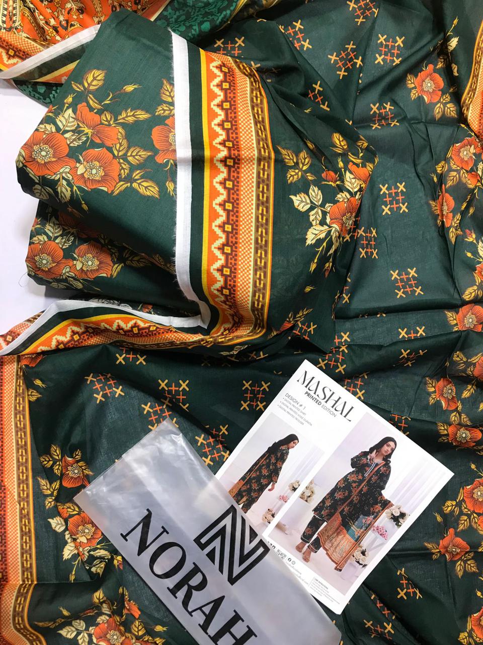 MASHAL Digital Premium Printed 3 Piece Unstitched Lawn Collection 2025