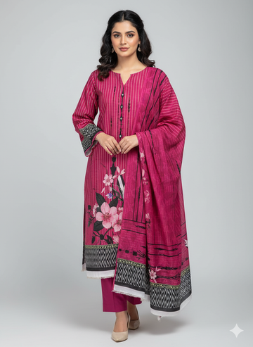 SALINA Digital Printed 3-Piece Unstitched Lawn Suit