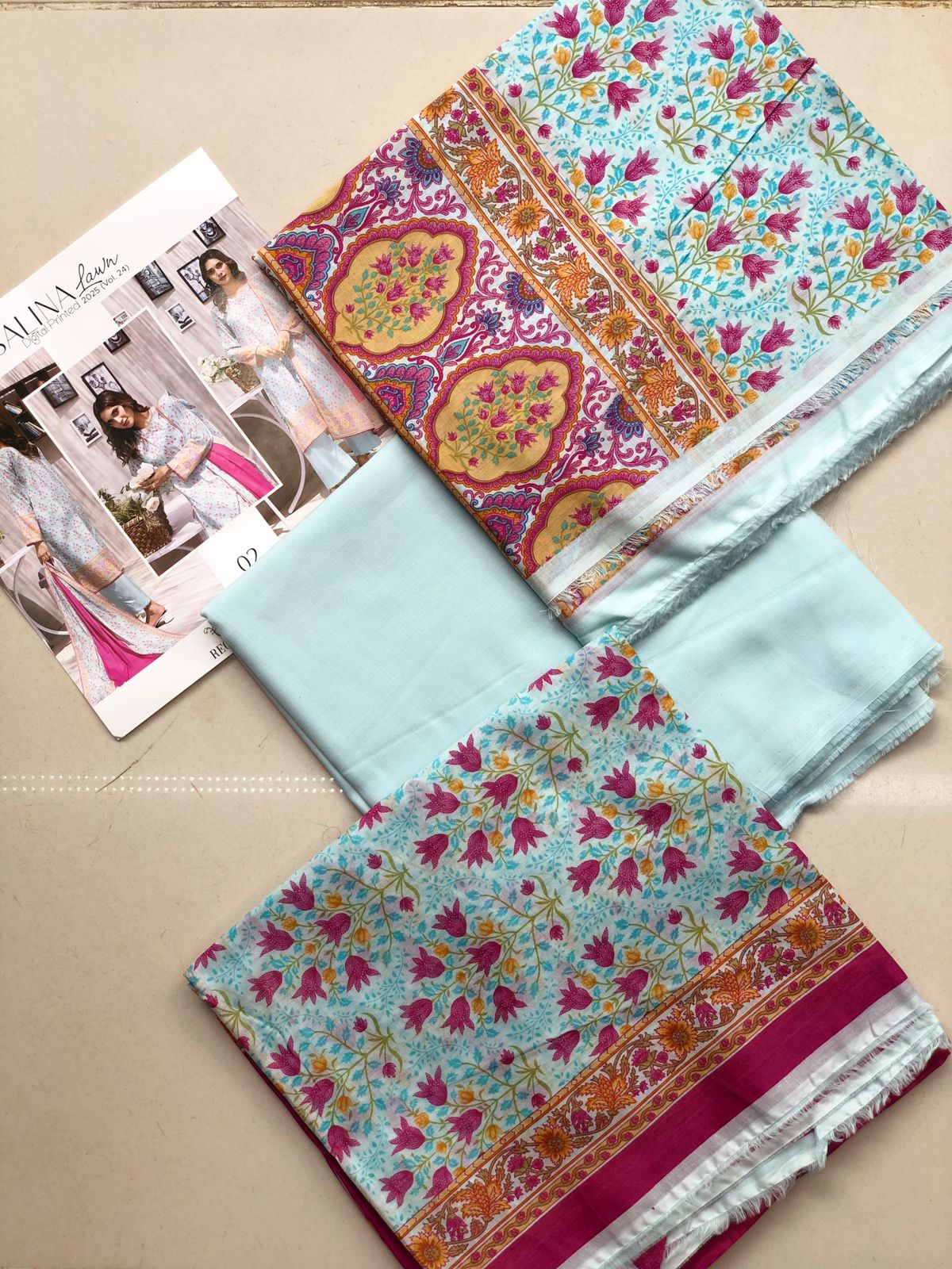 SALINA Digital Printed 3-Piece Unstitched Lawn Suit