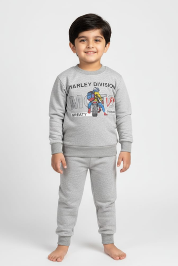 Kids' Motor-Print Winter Collection Suit