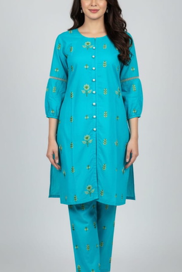 The Classic Embroidered Cotton 2-Piece Set