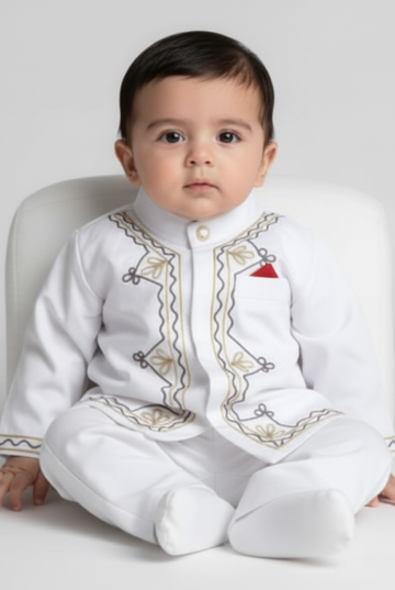 Embroidered Pure Cotton Shalwar Kameez for Baby Boy