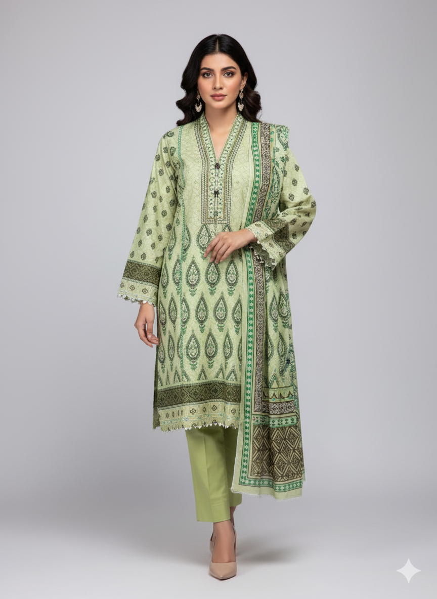 SALINA Digital Printed 3-Piece Unstitched Lawn Suit