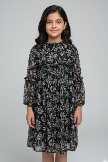 The Opulent Chiffon Flowing Tunic Dress