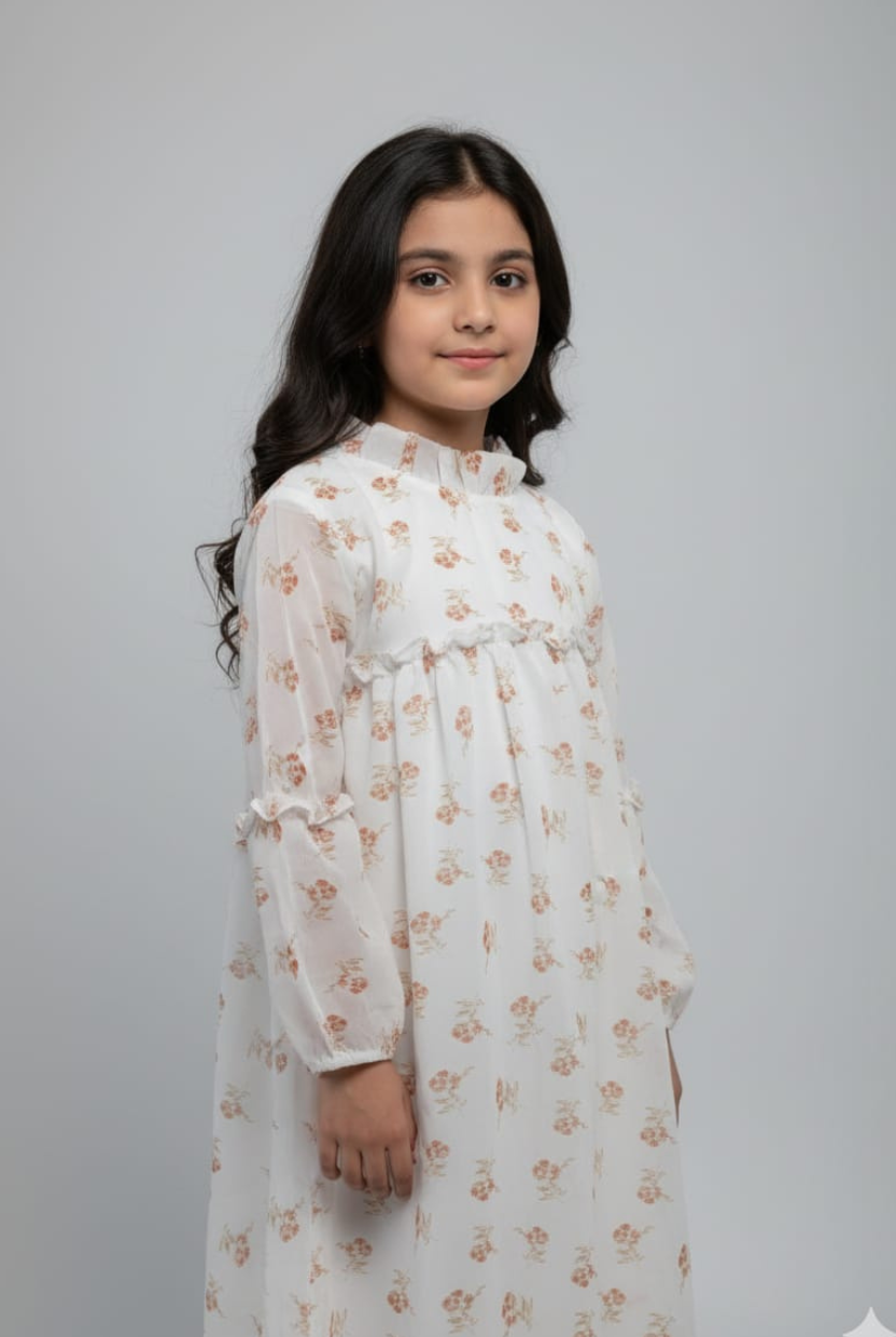 The Opulent Chiffon Flowing Tunic Dress